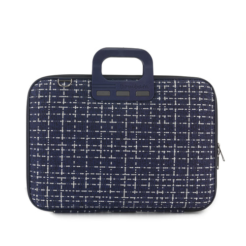 Bombata Tweed Blu scuro — მუქი ლურჯი ქსოვილის იერის ლეპტოპის ჩანთა