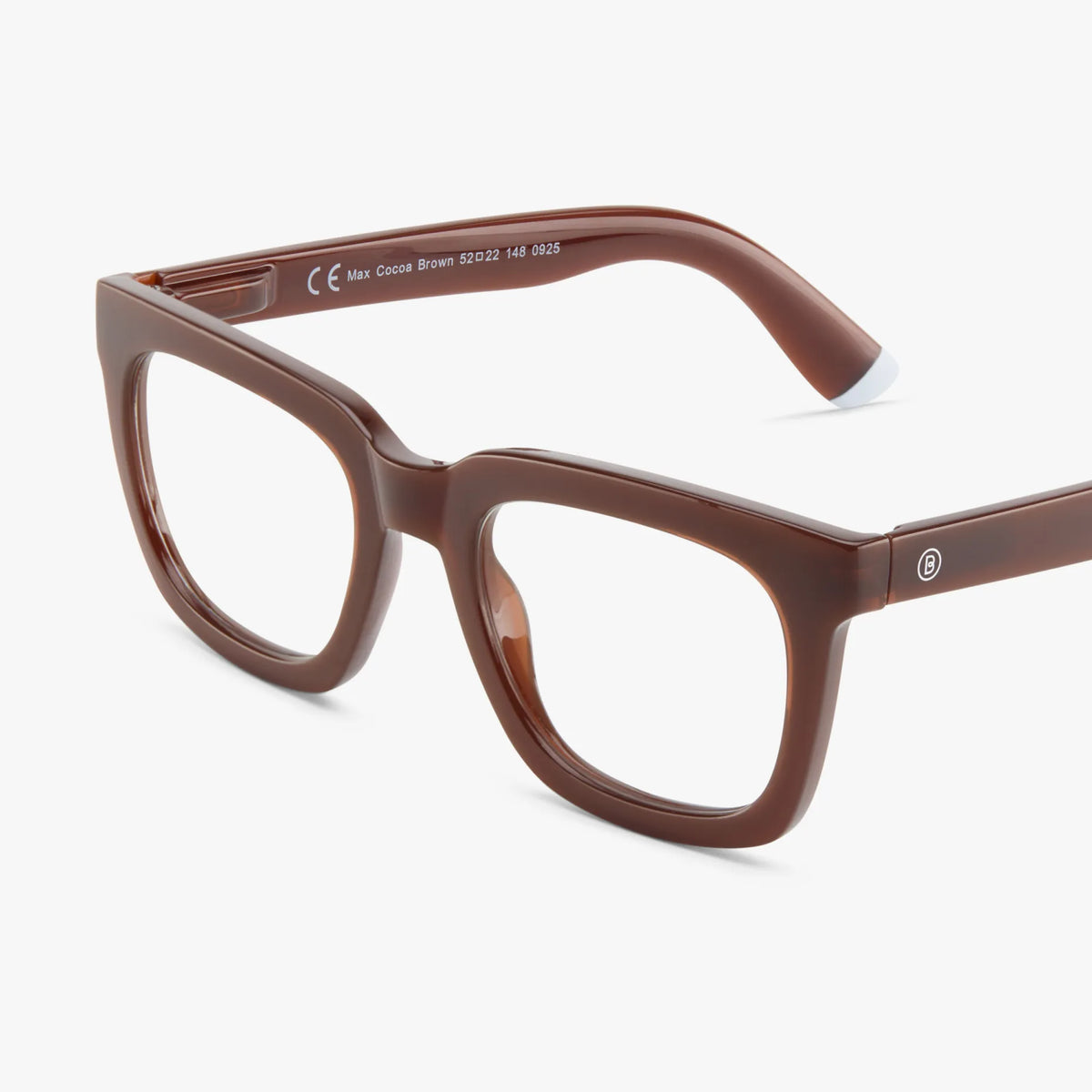Barner Max Glossy - Cocoa Brown სათვალე, 3/4 ხედი